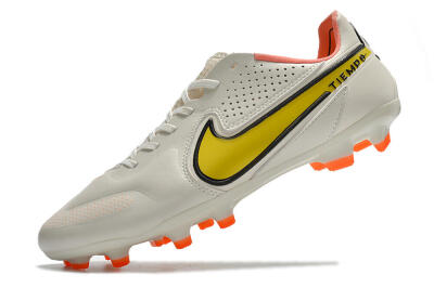Nike Tiempo Legend 9 Elite FG Firm Ground Soccer Cleats - White/Yellow