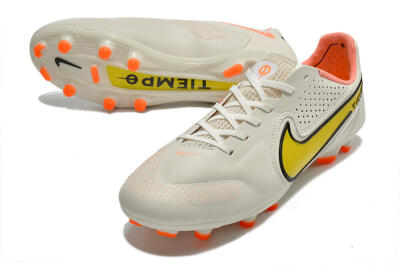 Nike Tiempo Legend 9 Elite FG Firm Ground Soccer Cleats - White/Yellow