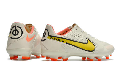Nike Tiempo Legend 9 Elite FG Firm Ground Soccer Cleats - White/Yellow