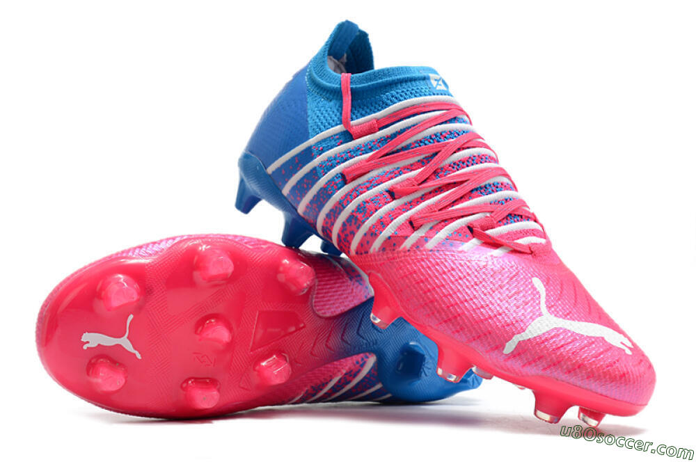 Puma Future Z 1.3 FG Firm Ground Soccer Cleats - Pink/Blue/White 4