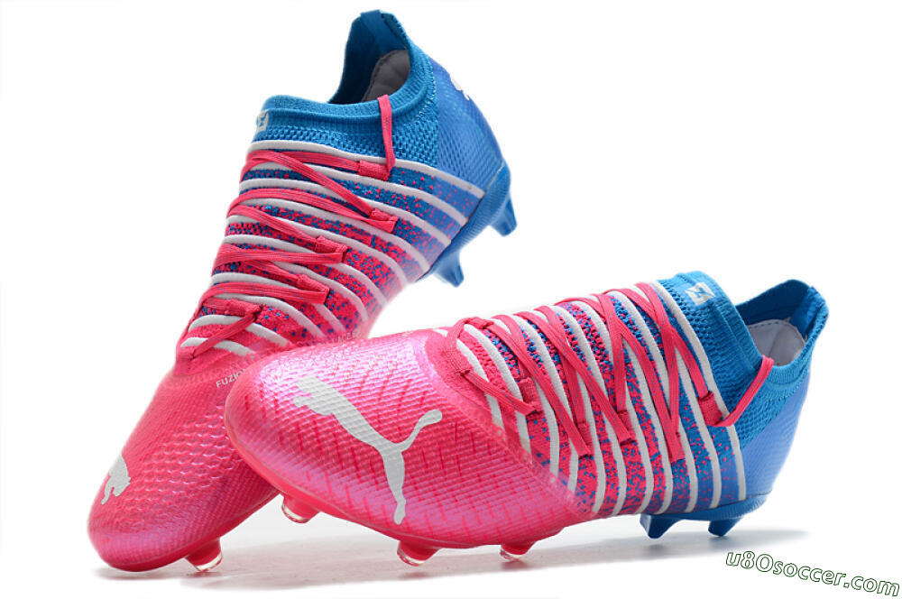 Puma Future Z 1.3 FG Firm Ground Soccer Cleats - Pink/Blue/White 6