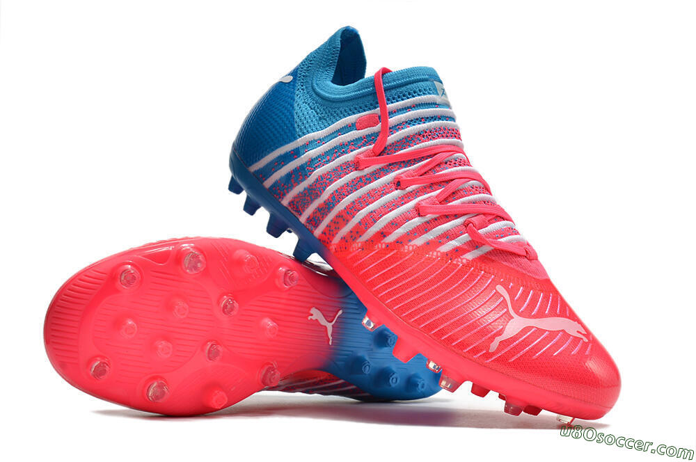 Puma Future Z 1.3 Instinct MG Multi Ground Soccer Cleats - Pink/Blue/White 3