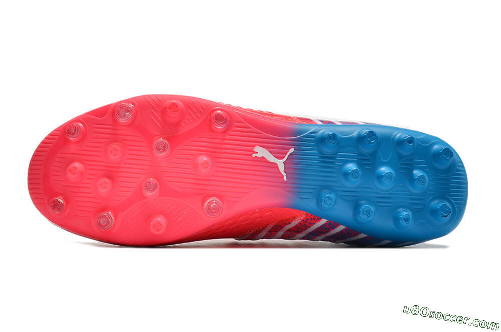 Puma Future Z 1.3 Instinct MG Multi Ground Soccer Cleats - Pink/Blue/White 6