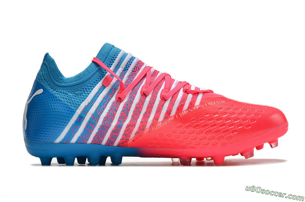 Puma Future Z 1.3 Instinct MG Multi Ground Soccer Cleats - Pink/Blue/White 7