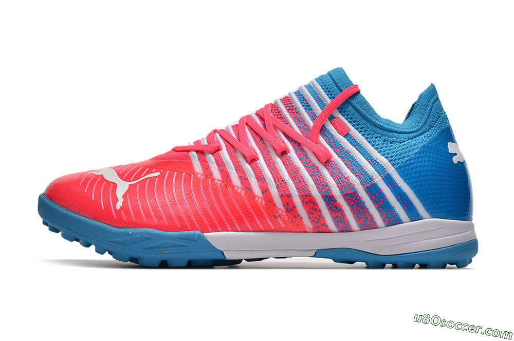 Puma Future Z 1.3 Instinct TF Artificial Turf Soccer Shoes - Pink/Blue/White 2