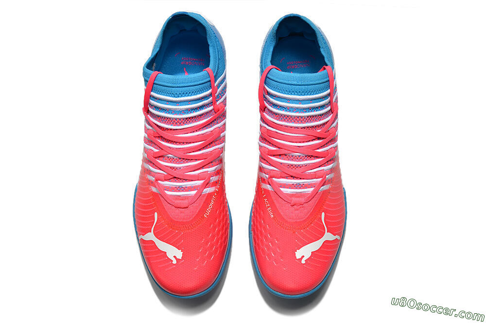 Puma Future Z 1.3 Instinct TF Artificial Turf Soccer Shoes - Pink/Blue/White 4