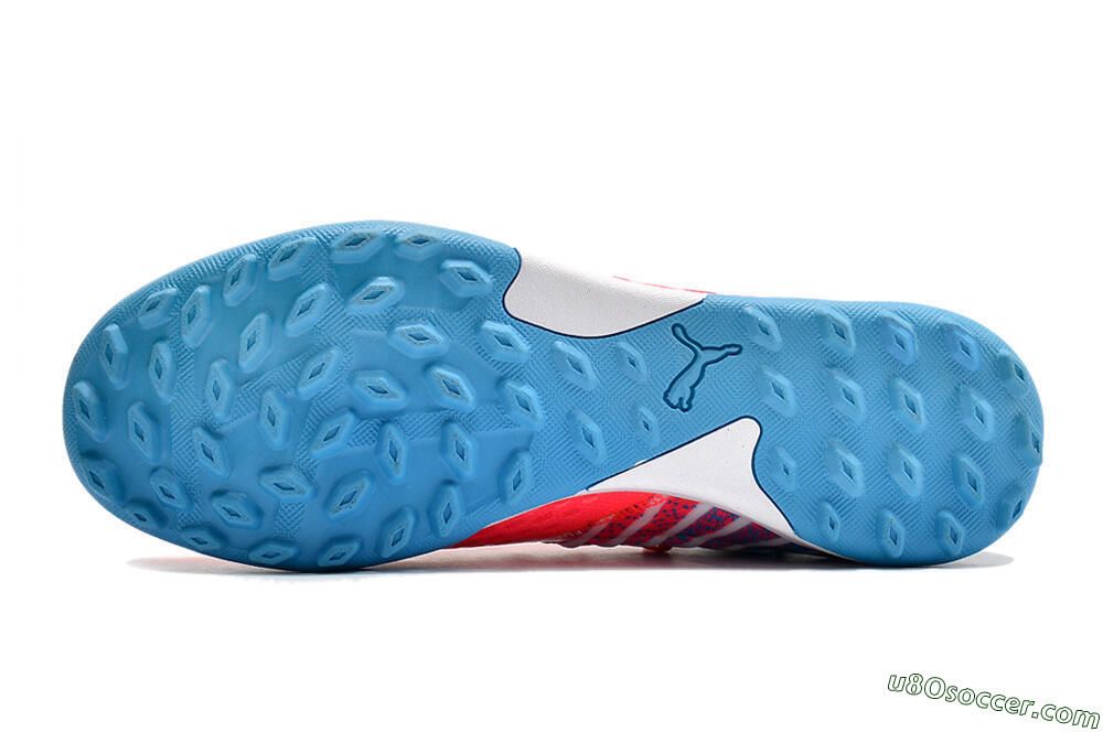 Puma Future Z 1.3 Instinct TF Artificial Turf Soccer Shoes - Pink/Blue/White 6