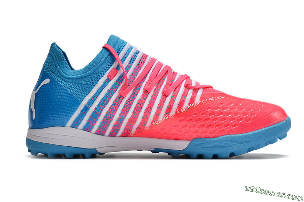 Puma Future Z 1.3 Instinct TF Artificial Turf Soccer Shoes - Pink/Blue/White 7