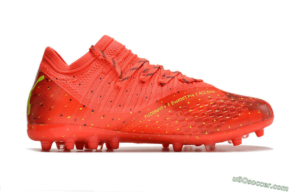 Puma Future Z 1.3 Instinct MG Multi Ground Soccer Cleats - Orange/Yellow/Black 7