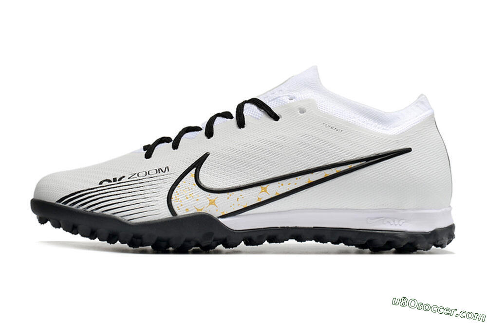 Nike Mercurial Vapor 15 Elite TF Artificial Turf Soccer Shoes - White/Black 2
