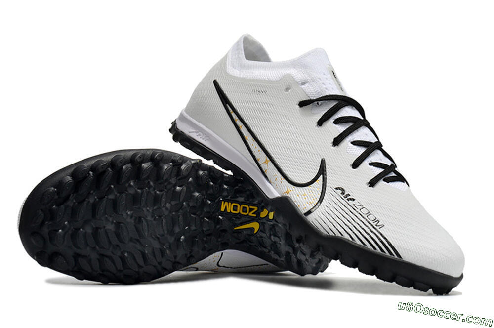 Nike Mercurial Vapor 15 Elite TF Artificial Turf Soccer Shoes - White/Black 3