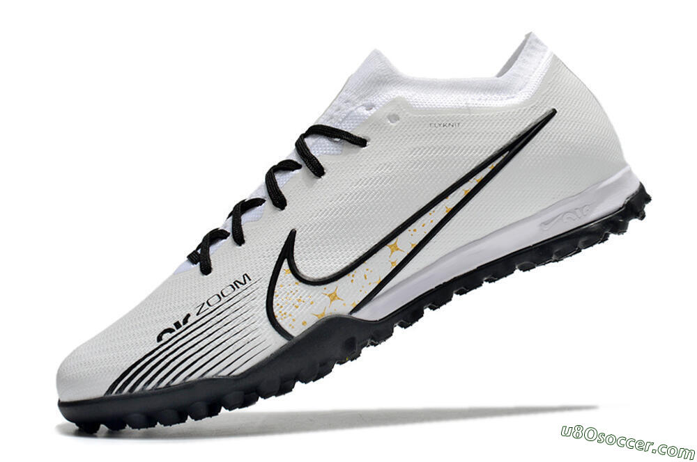 Nike Mercurial Vapor 15 Elite TF Artificial Turf Soccer Shoes - White/Black 5