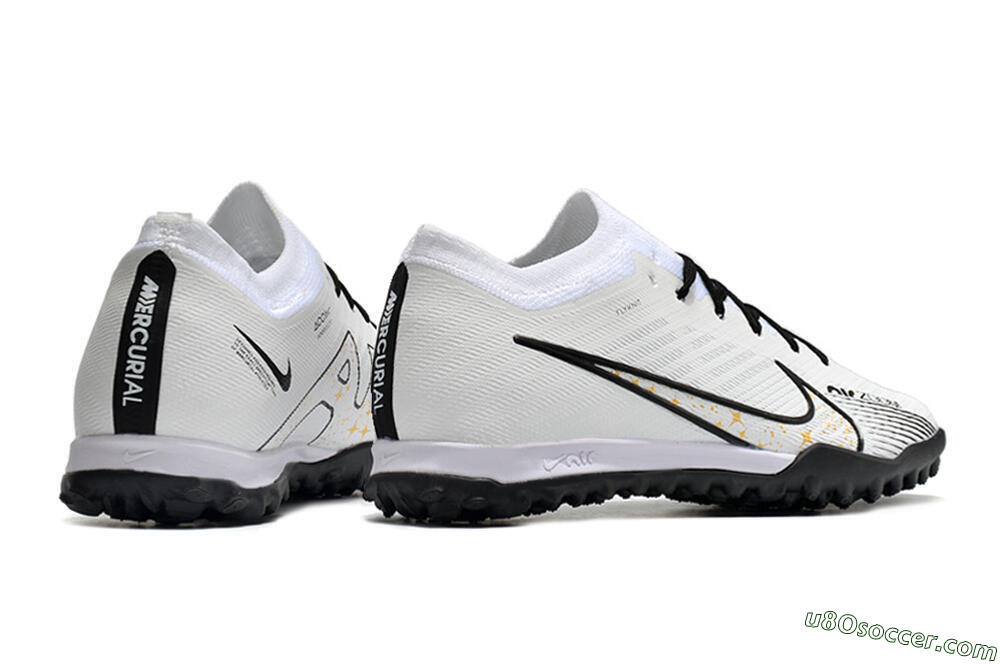 Nike Mercurial Vapor 15 Elite TF Artificial Turf Soccer Shoes - White/Black 6