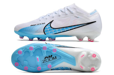 Nike Air Zoom Mercurial Vapor 15 Elite AG Artificial Grass Soccer Cleats - White/Blue