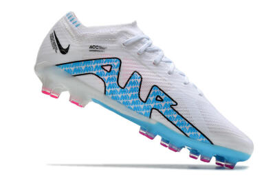 Nike Air Zoom Mercurial Vapor 15 Elite AG Artificial Grass Soccer Cleats - White/Blue