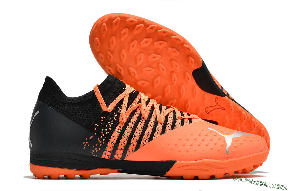 Puma Future Z 1.3 Teazer TF Artificial Turf Soccer Shoes - Orange/Black 1