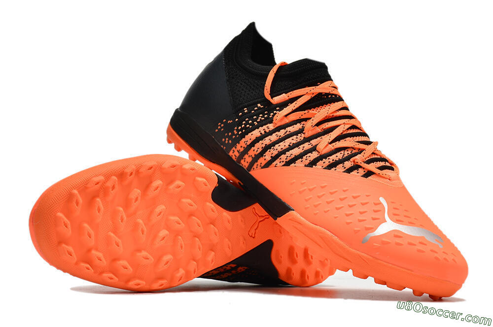 Puma Future Z 1.3 Teazer TF Artificial Turf Soccer Shoes - Orange/Black 3