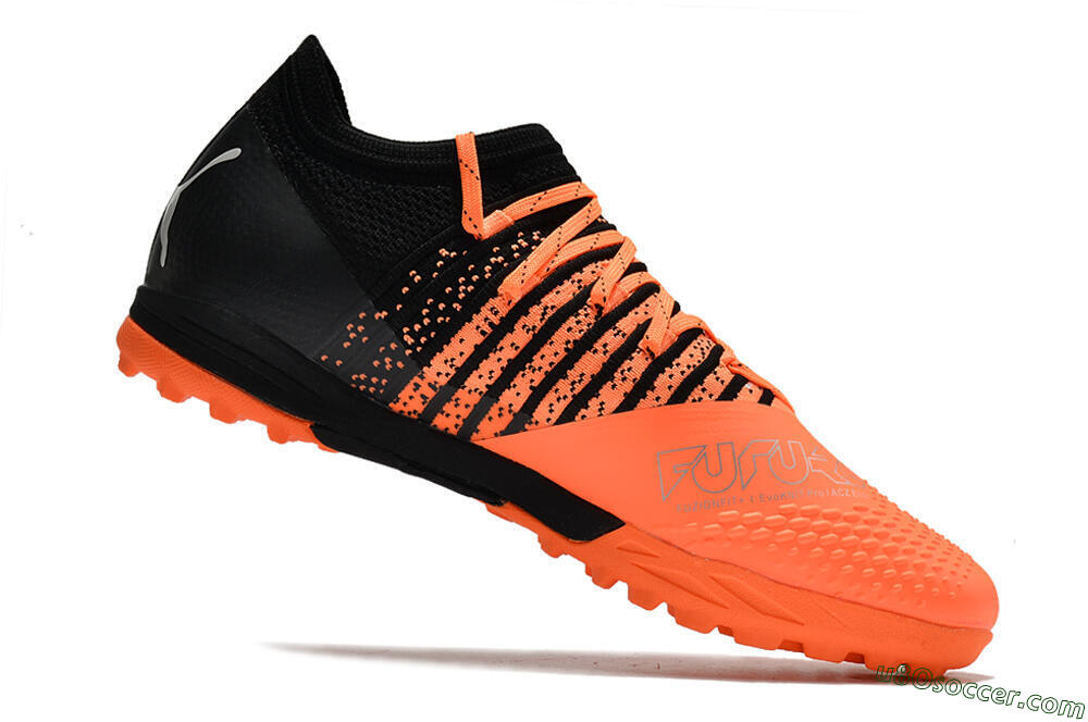 Puma Future Z 1.3 Teazer TF Artificial Turf Soccer Shoes - Orange/Black 4