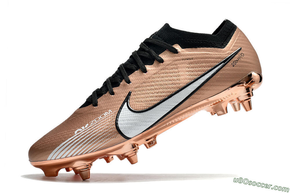 Nike Zoom Mercurial Vapor 15 Elite SG Soft Ground Soccer Cleats - Gold/White 5