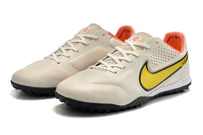 Nike Tiempo Legend 9 Pro TF Artificial Turf Soccer Shoes - White/Yellow