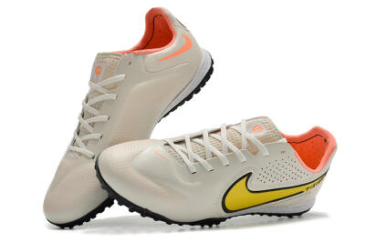 Nike Tiempo Legend 9 Pro TF Artificial Turf Soccer Shoes - White/Yellow