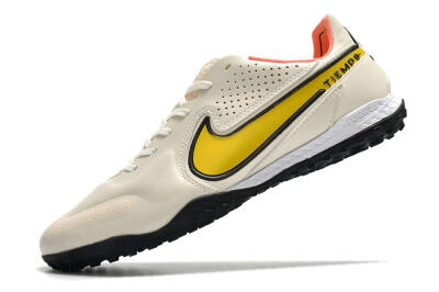 Nike Tiempo Legend 9 Pro TF Artificial Turf Soccer Shoes - White/Yellow