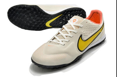 Nike Tiempo Legend 9 Pro TF Artificial Turf Soccer Shoes - White/Yellow