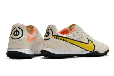 Nike Tiempo Legend 9 Pro TF Artificial Turf Soccer Shoes - White/Yellow