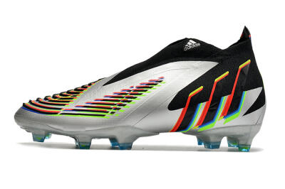 Adidas Predator FIFA World Cup Qatar 2022 Edge+ FG Firm Ground Soccer Cleats - Silver/Black