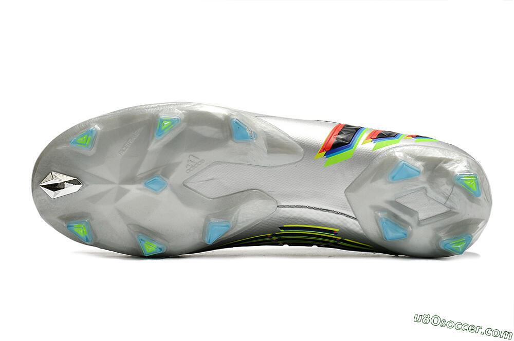 Adidas Predator FIFA World Cup Qatar 2022 Edge+ FG Firm Ground Soccer Cleats - Silver/Black 6