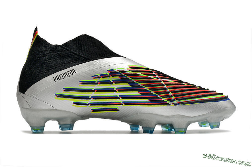 Adidas Predator FIFA World Cup Qatar 2022 Edge+ FG Firm Ground Soccer Cleats - Silver/Black 7