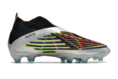 Adidas Predator FIFA World Cup Qatar 2022 Edge+ FG Firm Ground Soccer Cleats - Silver/Black