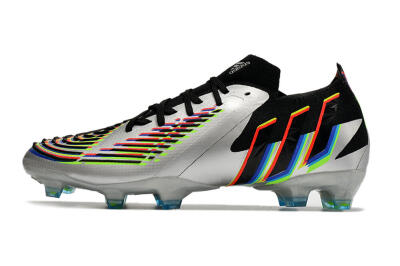 Adidas Predator FIFA World Cup Qatar 2022 Edge+ FG Firm Ground Soccer Cleats - Silver/Black
