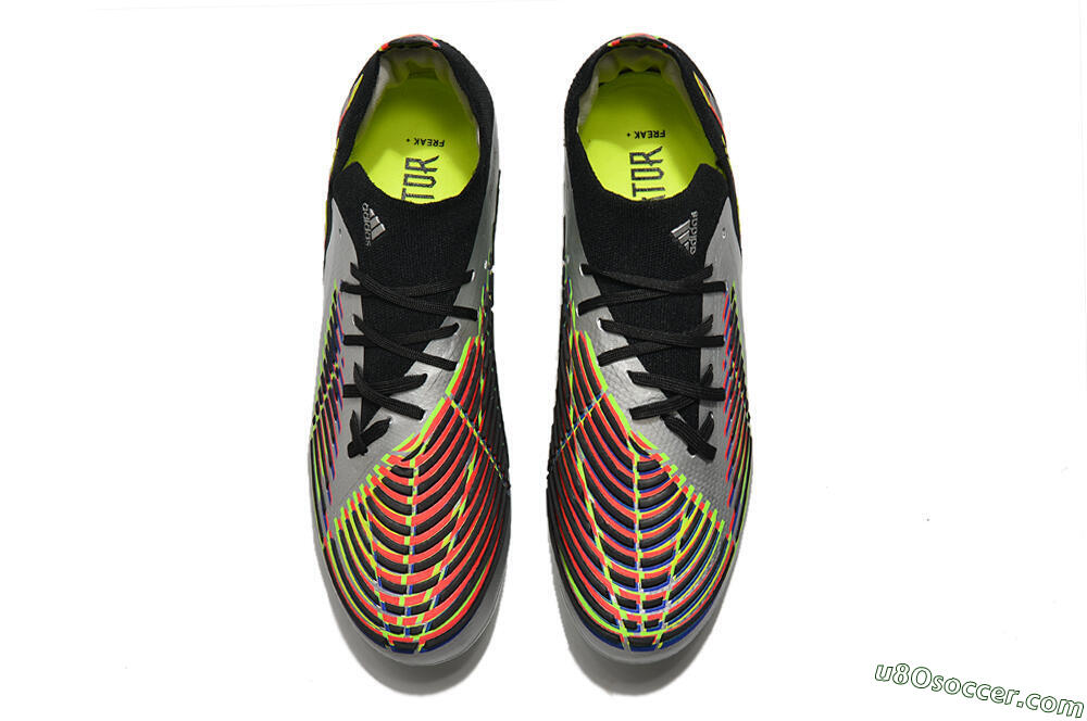 Adidas Predator FIFA World Cup Qatar 2022 Edge+ FG Firm Ground Soccer Cleats - Silver/Black 4