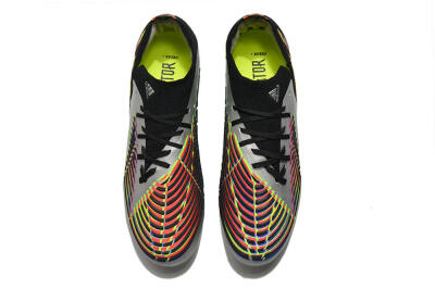 Adidas Predator FIFA World Cup Qatar 2022 Edge+ FG Firm Ground Soccer Cleats - Silver/Black