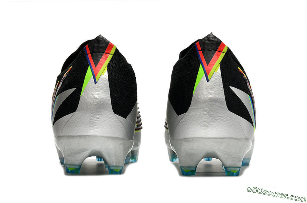 Adidas Predator FIFA World Cup Qatar 2022 Edge+ FG Firm Ground Soccer Cleats - Silver/Black 5
