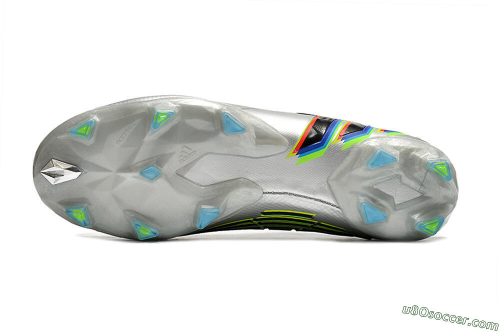 Adidas Predator FIFA World Cup Qatar 2022 Edge+ FG Firm Ground Soccer Cleats - Silver/Black 6