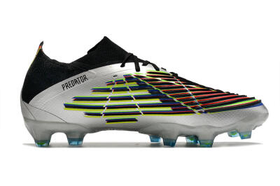 Adidas Predator FIFA World Cup Qatar 2022 Edge+ FG Firm Ground Soccer Cleats - Silver/Black