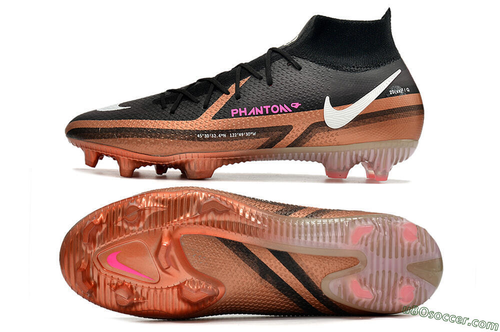 Nike Phantom GT 2 DF Elite FG Firm Ground Soccer Cleats - Black/Gold/White 0