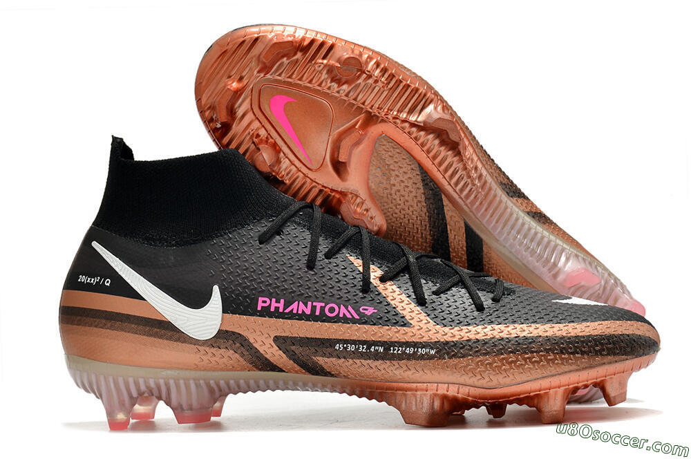 Nike Phantom GT 2 DF Elite FG Firm Ground Soccer Cleats - Black/Gold/White 1