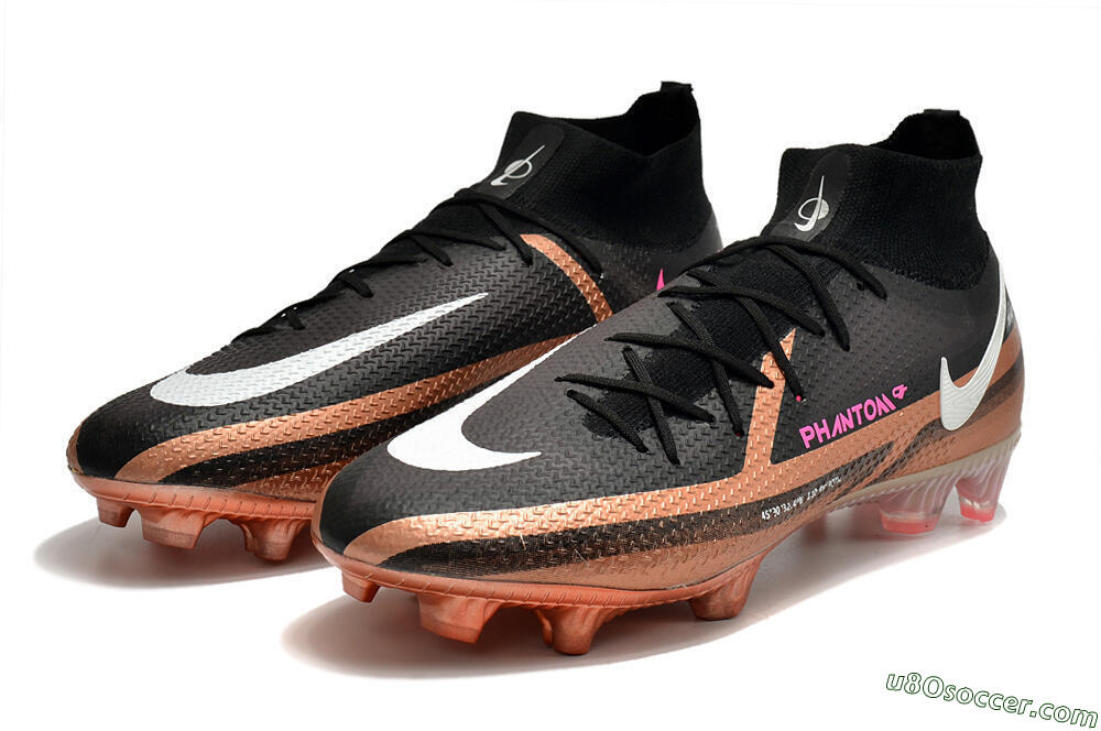 Nike Phantom GT 2 DF Elite FG Firm Ground Soccer Cleats - Black/Gold/White 5
