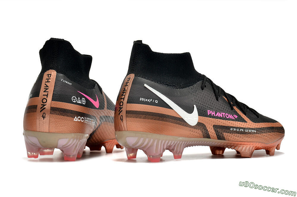 Nike Phantom GT 2 DF Elite FG Firm Ground Soccer Cleats - Black/Gold/White 9
