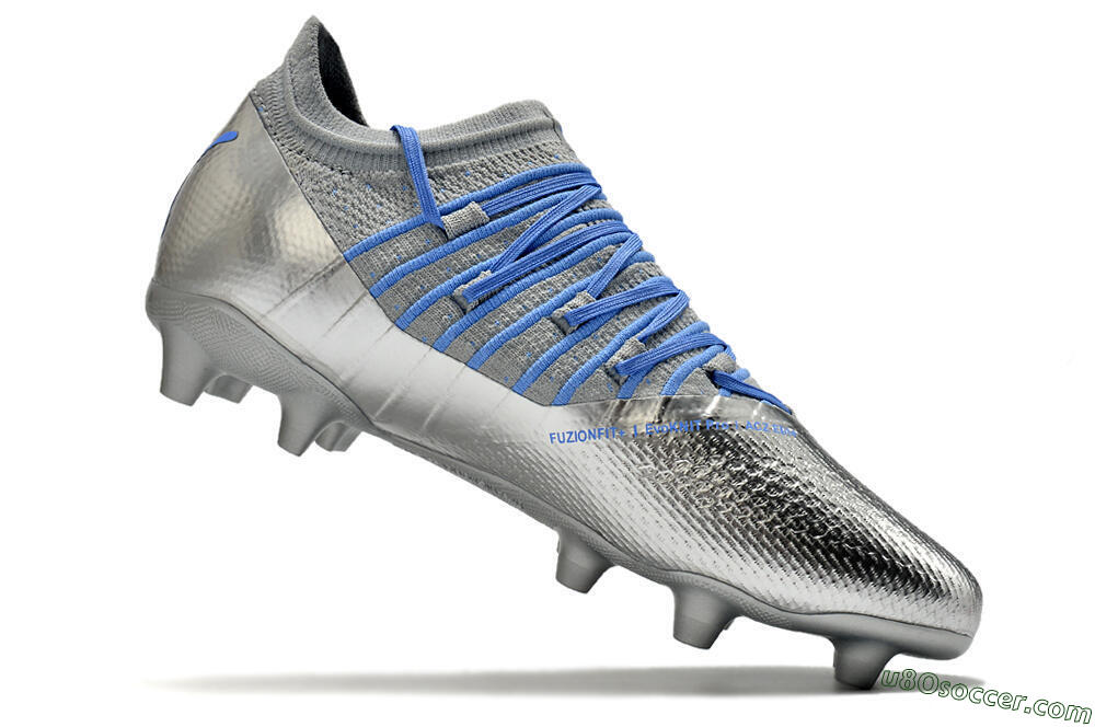 Puma Future Z 1.3 Instinct FG Firm Ground Soccer Cleats - Silver/Blue 7