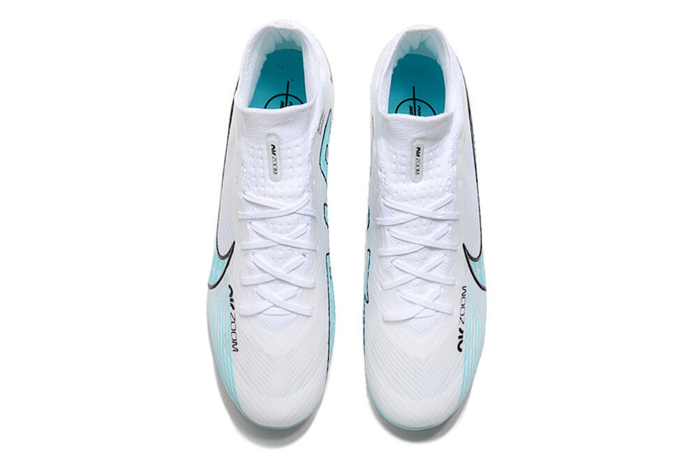 Nike Air Zoom Mercurial Superfly 9 Elite FG Firm Ground Soccer Cleats - White/Blue/Pink 5