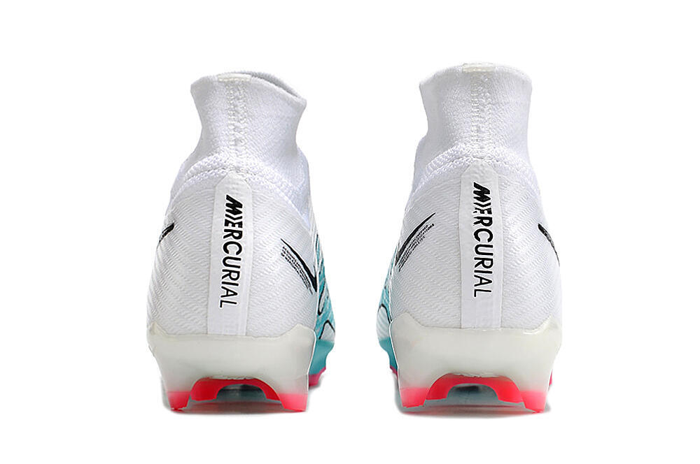 Nike Air Zoom Mercurial Superfly 9 Elite FG Firm Ground Soccer Cleats - White/Blue/Pink 6