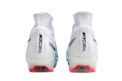 Nike Air Zoom Mercurial Superfly 9 Elite FG Firm Ground Soccer Cleats - White/Blue/Pink