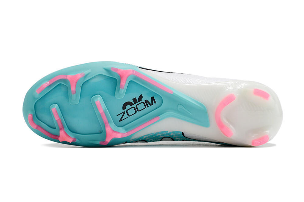 Nike Air Zoom Mercurial Superfly 9 Elite FG Firm Ground Soccer Cleats - White/Blue/Pink 7