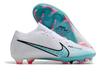Nike Air Zoom Mercurial Vapor 15 Elite FG Firm Ground Soccer Cleats - White/Blue/Pink