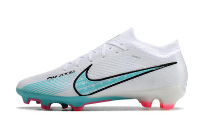 Nike Air Zoom Mercurial Vapor 15 Elite FG Firm Ground Soccer Cleats - White/Blue/Pink