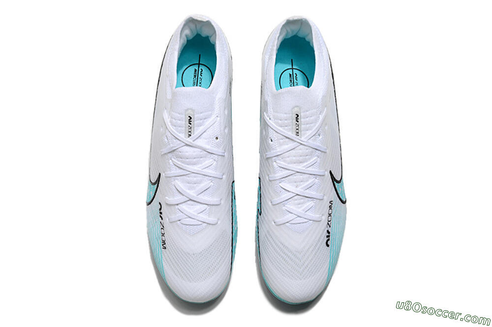 Nike Air Zoom Mercurial Vapor 15 Elite FG Firm Ground Soccer Cleats - White/Blue/Pink 5
